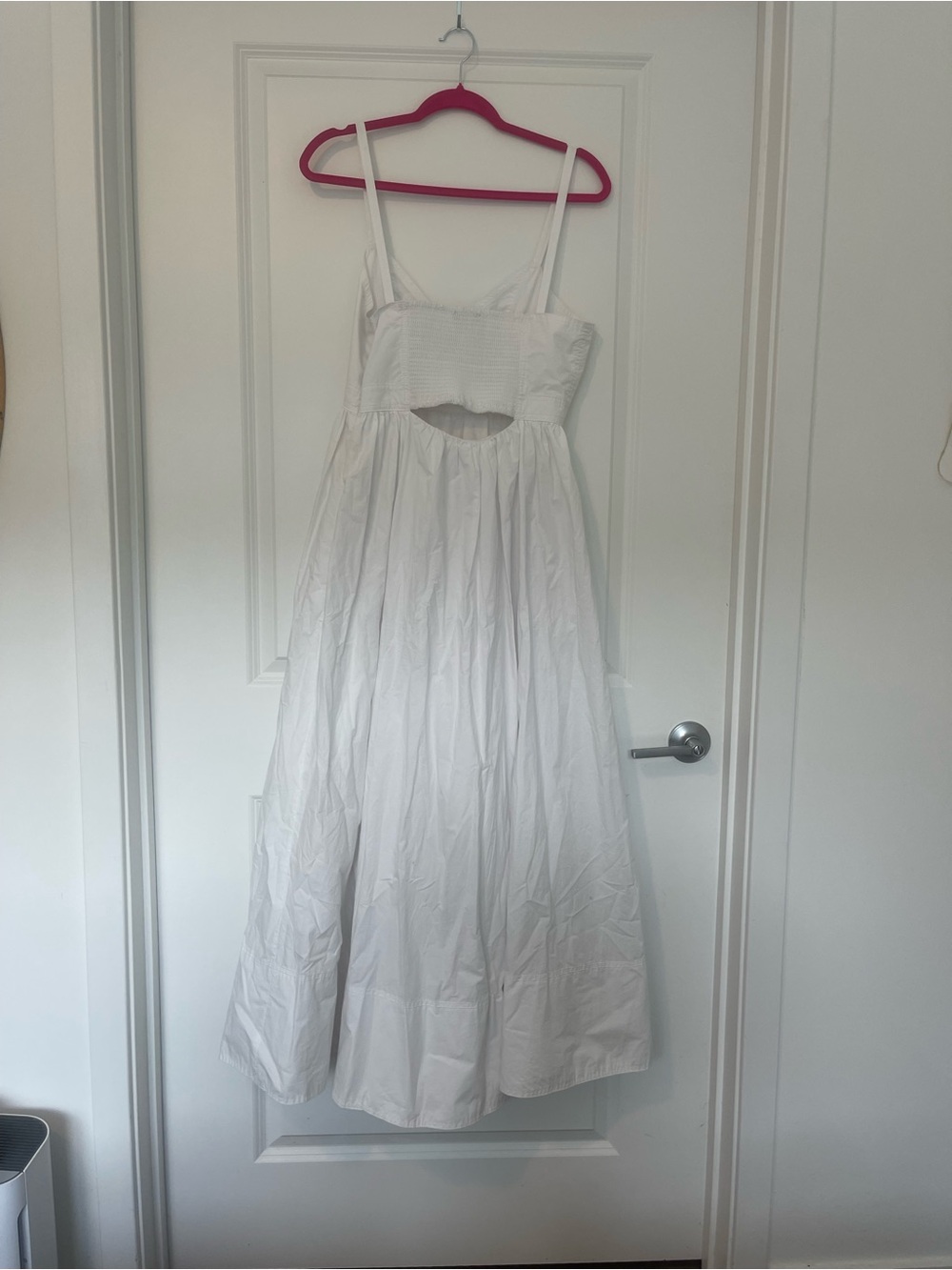 Banana Republic White Spaghetti-Strap Maxi Dress with Front Cutout - Picture 3 of 5